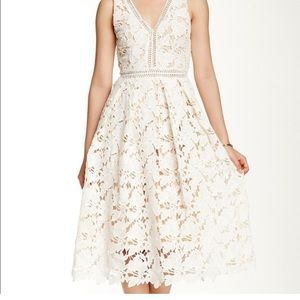 White wedding rehearsal dress